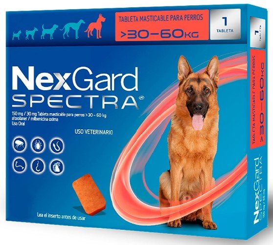 Nexgard 30-60 NexGard Spectra Antiplagas Masticable para perro de 30 a 60kg