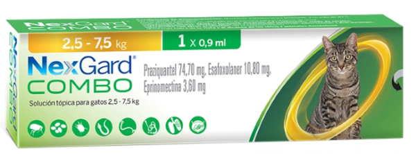 NexGard Combo Gato de 2.5 a 7.5kg